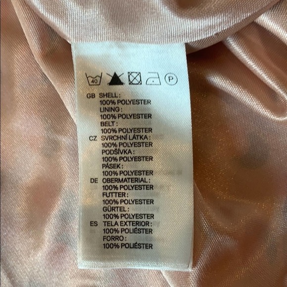 H&M pink polka dot wrap illusion sleeveless ruffle dress, 8 - Picture 7 of 8